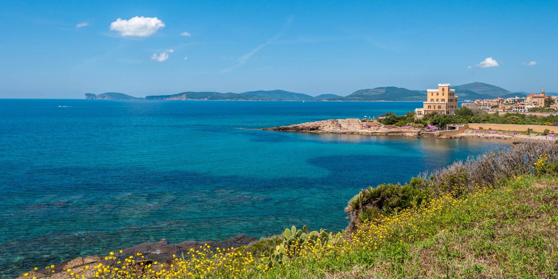 Vista di Alghero, Sardegna del nord